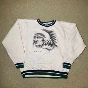 Vintage 90s LA Loving Cherokee Chief Indian White Sweatshirt Men’s Size Large